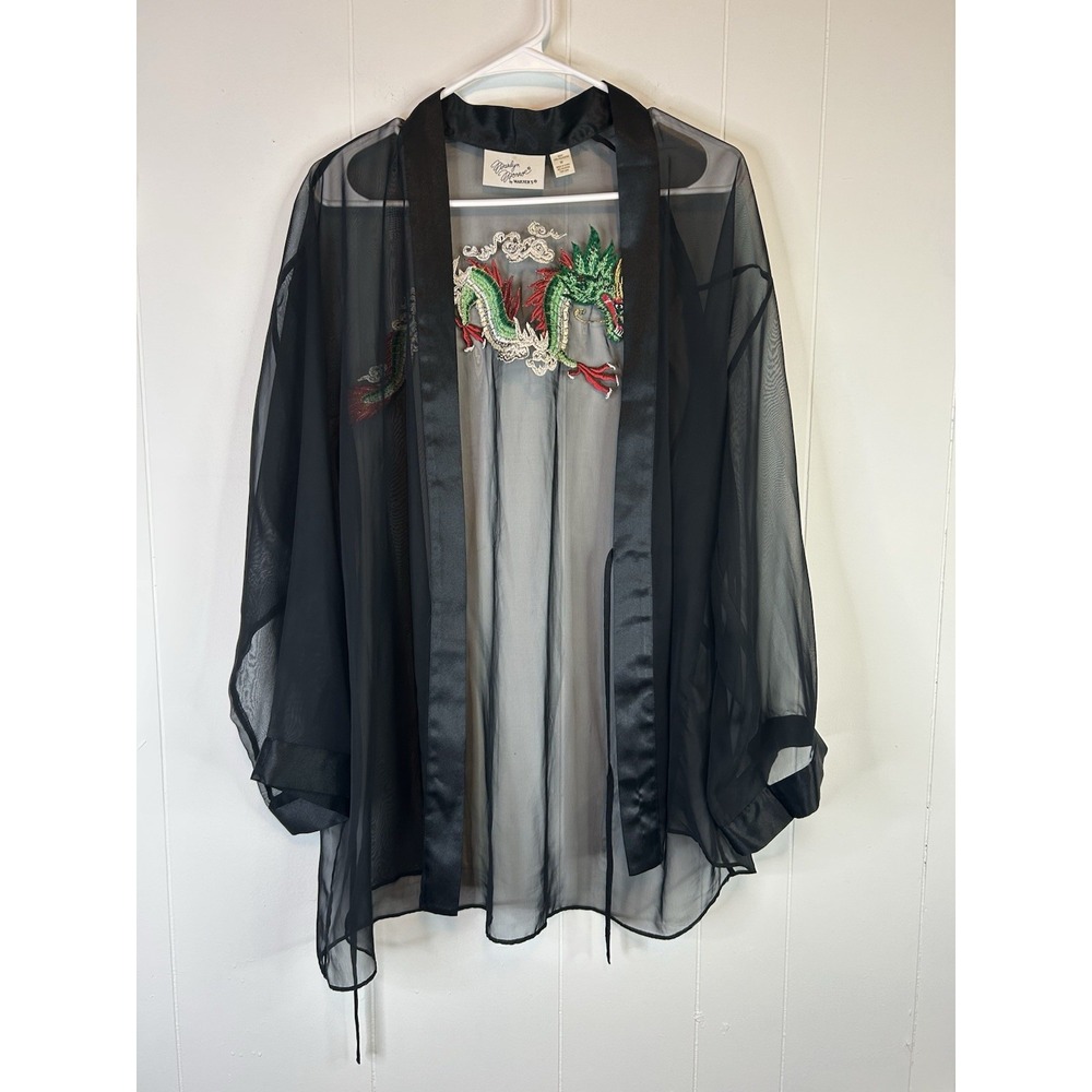 Marilyn Monroe Women's Size Medium Sheer Robe Black Feminine Sexy 179